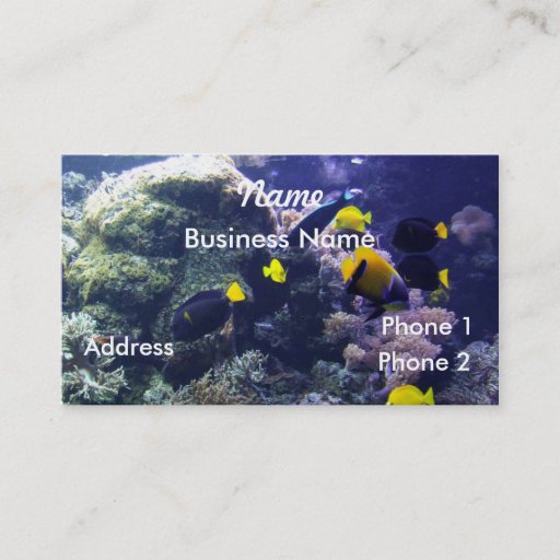 Customizable Coral-reef Business Card