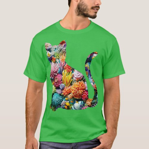 Coral Reef Cat T_Shirt