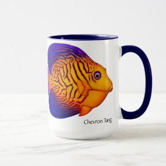 Coral Reef Chevron Tang Fish Mug