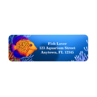 Coral Reef Chevron Tang Label