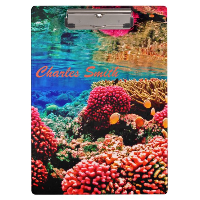 Coral reef colorful ocean underwater  clipboard (Front)
