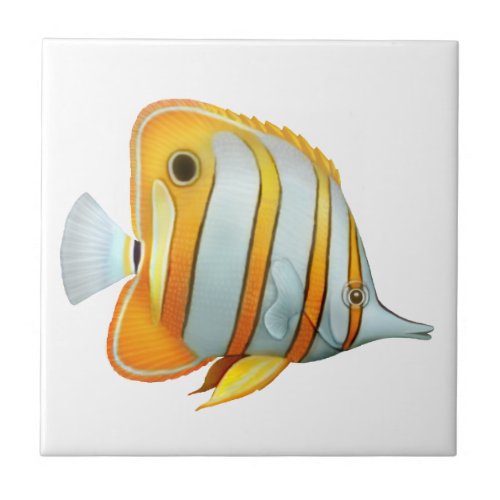 Coral Reef Copperband Butterfly Fish Tile