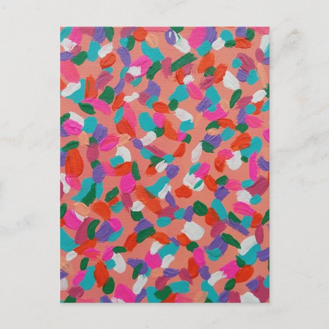 Coral Reef Delight Abstract Postcard (Front)