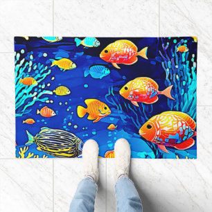 Coral Reef Fish Art Doormat