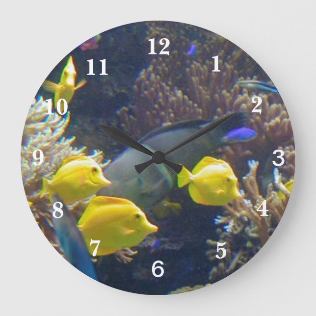 Coral Reef Fish Large Clock (Front)