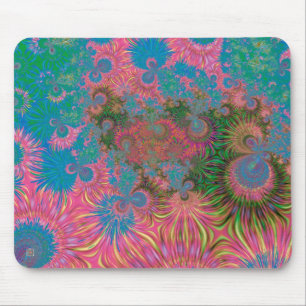 Coral Reef Fractal Abstract Art Mouse Pad