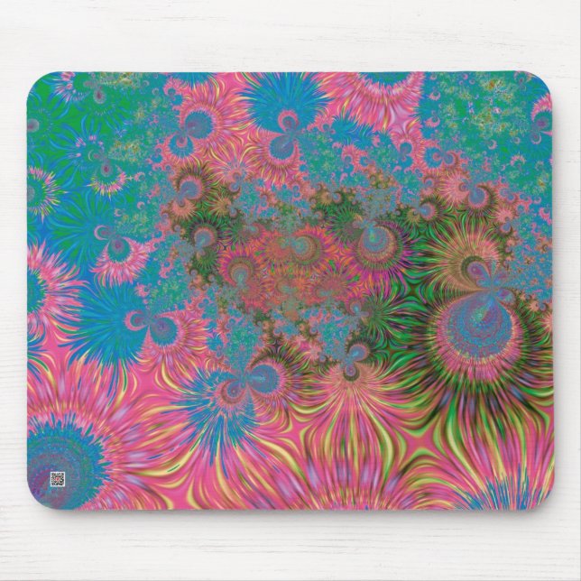 Coral Reef Fractal Abstract Art Mouse Pad (Front)