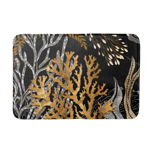 Coral Reef _ Gold and Pearl Symphony Bath Mat