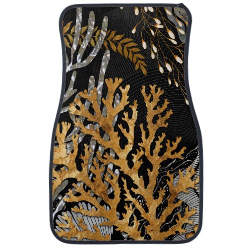 Coral Reef _ Gold and Pearl Symphony Car Floor Mat