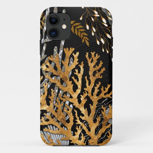 Coral Reef _ Gold and Pearl Symphony iPhone 11 Case