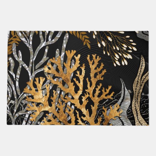 Coral Reef _ Gold and Pearl Symphony Doormat
