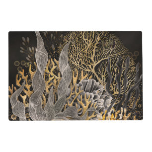 Coral Reef - Gold and Pearl Symphony Placemat