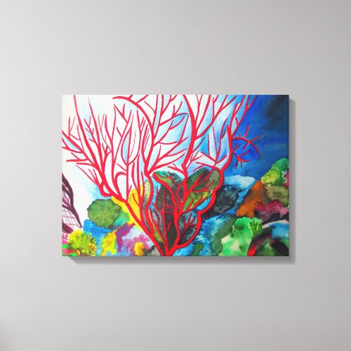 Coral Reef Great Barrier Reef ocean art Canvas Print