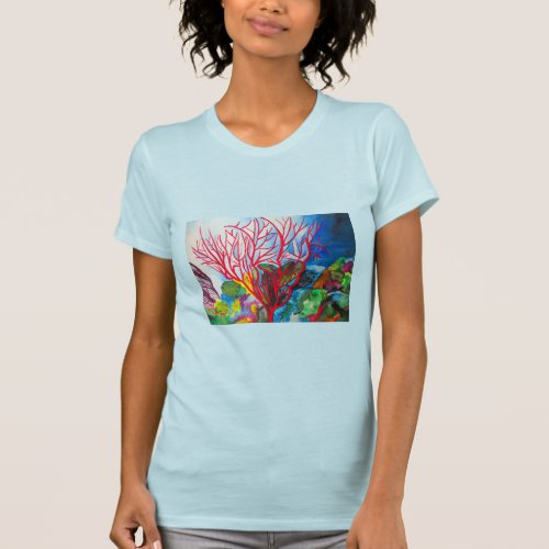 Coral Reef Great Barrier Reef ocean art T_Shirt