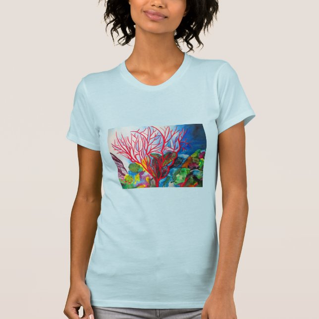 Coral Reef Great Barrier Reef ocean art T-Shirt (Front)