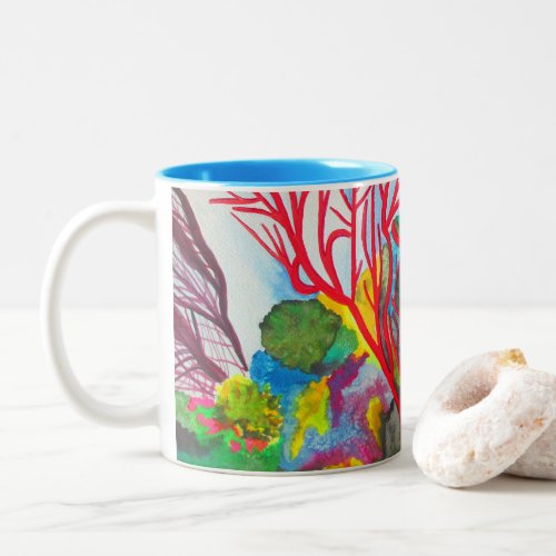 Coral Reef Great Barrier Reef ocean art Two_Tone Coffee Mug