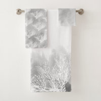 Coral reef grey watercolor nautical monogram