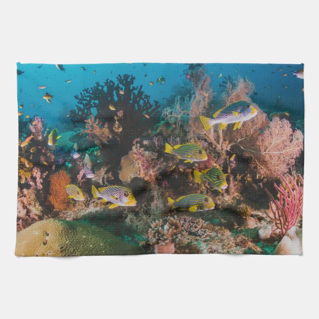 Coral Reef hand towel (Horizontal)