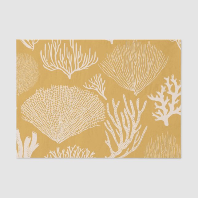 Coral reef in yellow tissue paper (Front)