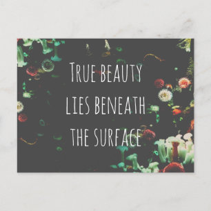 Coral Reef Inspirational Beneath Surface Quote  Holiday Postcard