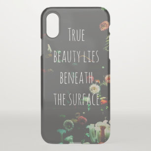 Coral Reef Inspirational Beneath Surface Quote iPhone X Case