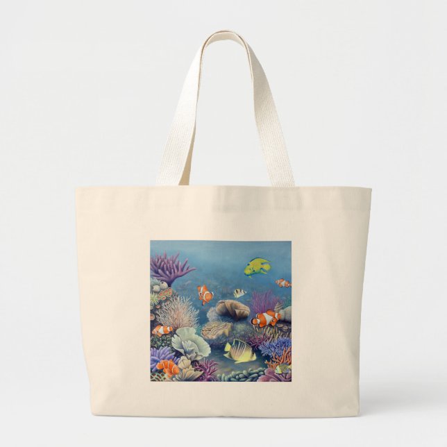 Coral Reef Large Tote Bag (Front)