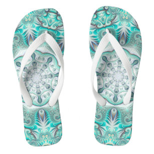 coral reef flip flops