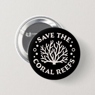 Coral reef marine biodiversity conservation button