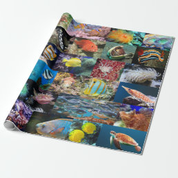 Coral Reef Marine Fish and Animals Photos Nature Wrapping Paper