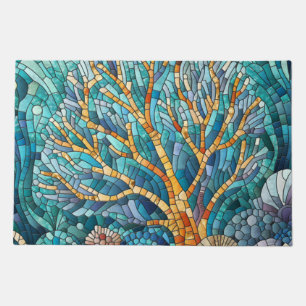 Coral Reef mosaic art Doormat