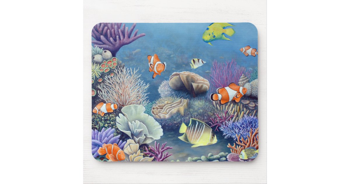 Coral reef mouse pad | Zazzle