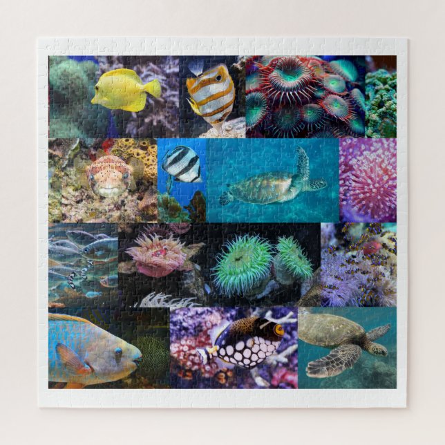 Coral Reef Ocean Fish Animals, Age 10, 676 Pieces Jigsaw Puzzle (Vertical)