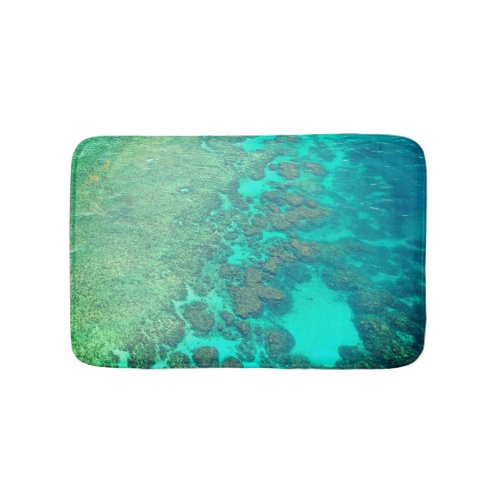 Coral reef ocean water carribean bath mat