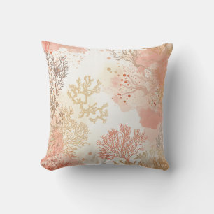 Coral Reef Pastel Throw Pillow
