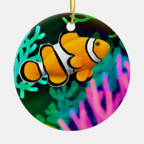 Coral Reef Percula Clown Anenome Fish Ornament
