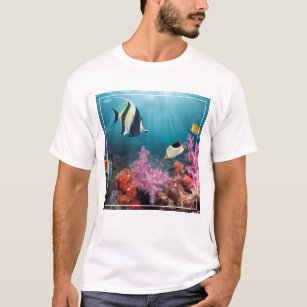 Coral Reef Scenery   Moorish Idol T-Shirt