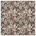 Coral Reef Seabed Pattern on Black Fabric