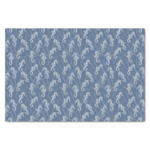 Coral Reef Seahorse _ Blue Tissue Paper