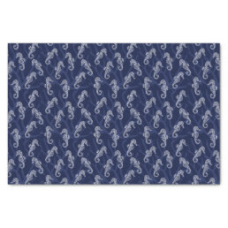 Coral Reef Seahorse - Navy Blue Tissue Paper