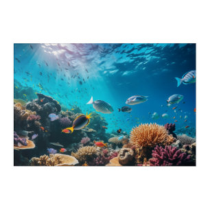 Coral Reef Shallow Waters Acrylic Wall Art