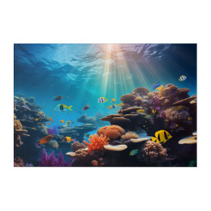Coral Reef Shallow Waters Acrylic Wall Art