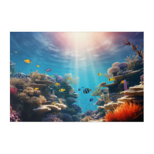 Coral Reef Shallow Waters Acrylic Wall Art