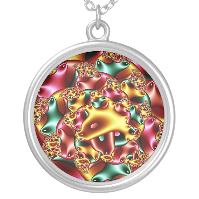 Coral reef silver plated necklace (Front)