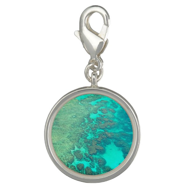 Coral reef turquoise carribean ocean water charm (Front)