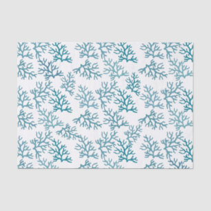 Coral Reef turquoise patterns customize backround Tissue Paper
