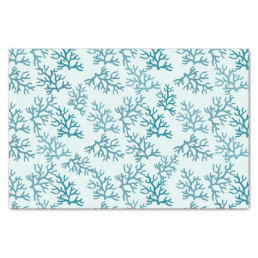 Coral Reef turquoise patterns customize backround Tissue Paper