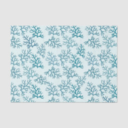 Coral Reef turquoise patterns customize backround Tissue Paper