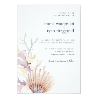 Coral Reef Wedding Invitation