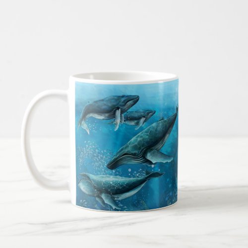 Coral Reef Whales Classic Mug