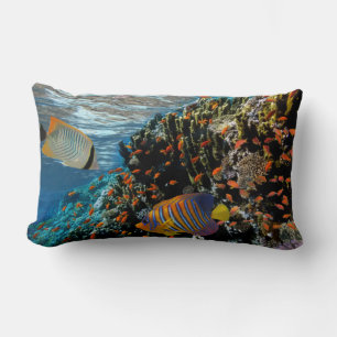 Coral Reef with Fire Coral and Exotic Fishes   Lumbar Pillow